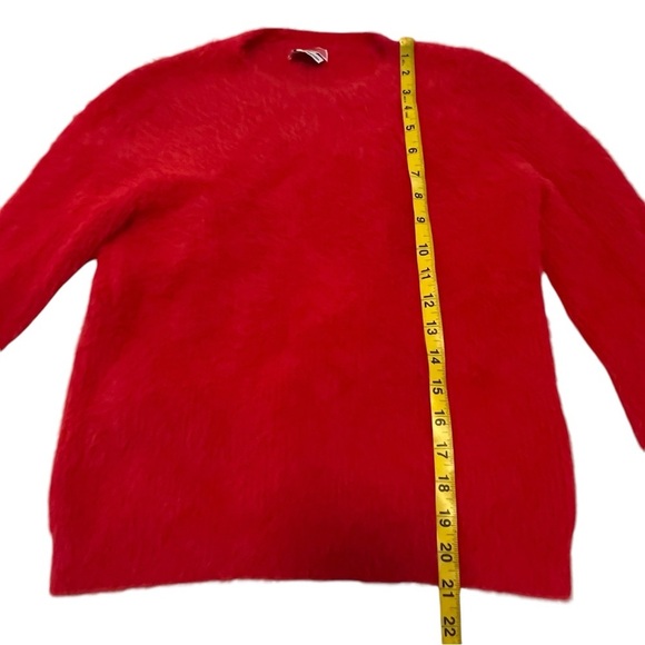 kate spade cortland mainline crewneck sweater Red XS fuzzy holidays Christmas - Picture 6 of 15